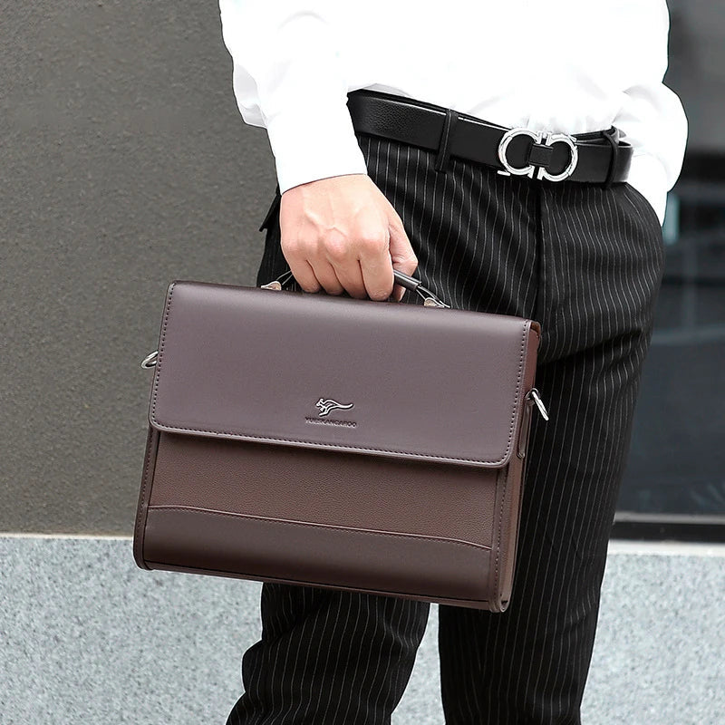 Leather Executives Briefcases For Men Designer Business Tote Bag Wallet Handbag Shoulder Ipad Square Side Crossbody Bag Document Aimak Store