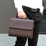 Leather Executives Briefcases For Men Designer Business Tote Bag Wallet Handbag Shoulder Ipad Square Side Crossbody Bag Document Aimak Store