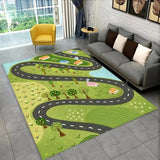 Child Playmat Highway City Traffic Playroom Area Rug Large Carpet Rug for Living Room Bedroom Decor Kids Play Non-slip Floor Mat Aimak Store