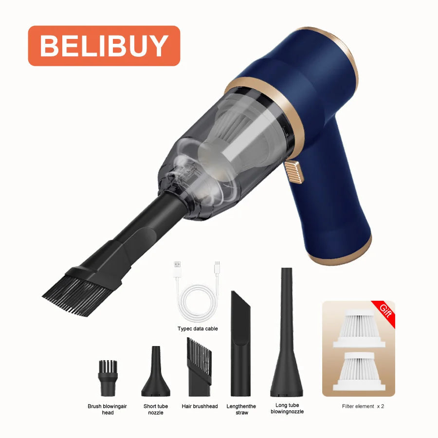 BELIBUY Wireless Car Vacuum Cleaner for Cleaning Bedroom Carpets Portable High Power Function Home Appliance Cleaning Machine Aimak Store