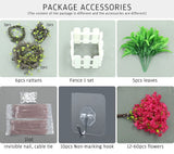 Artificial Flower Rattan Tree Vine Bougainvillea Floral Wall Plants Tree Wedding Christams Party Festival Outdoor Garden Decor Aimak Store