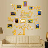 3D New Family Photo Frame Tree Wall Sticker Acrylic Self-adhesive Tree Collage Living Room Bedroom DIY Art Home Decoration Aimak Store