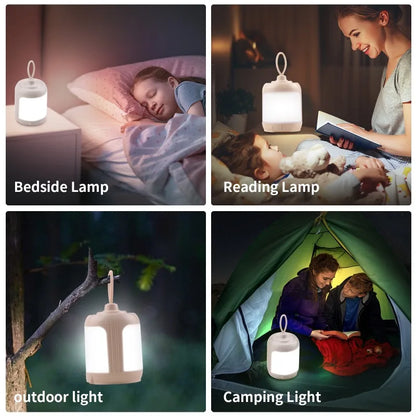 1PCS Genuine Mini LED Camping Atmosphere Light Portable ABS Tent Lamp USB Rechargeable Waterproof for Outdoor Hiking Travel