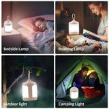 1PCS Genuine Mini LED Camping Atmosphere Light Portable ABS Tent Lamp USB Rechargeable Waterproof for Outdoor Hiking Travel Aimak Store