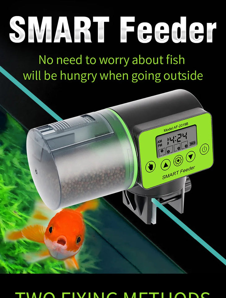 Automatic fish tank feeder intelligent timing automatic feeder aquarium goldfish feeder large capacity fish aquarium feeder Aimak Store