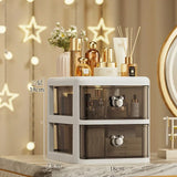 Stackable Desktop Storage Box with Dustproof Drawer Office Desk Storage Box Cosmetic Box Stationery Supplies Debris Storage Rack Aimak Store