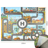 Children Playmat Activity Surface Waterproof Map Kids Animal Road Toy Baby Dinosaur Road Portable Carpet Farm Road Non-Toxic Mat Aimak Store