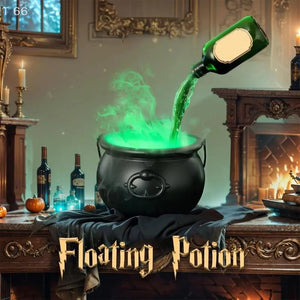 Party Horror Props Witch's Cauldron With Magical Bottles & Fog Maker, Floating Potion DIY, Halloween Decorations Indoor Aimak Store