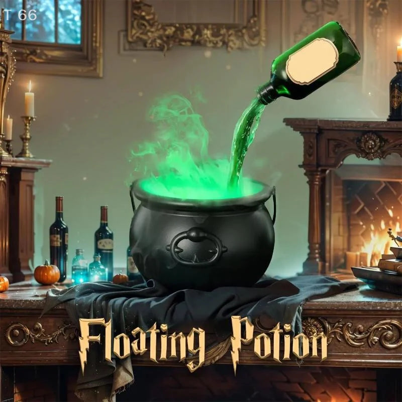 Party Horror Props Witch's Cauldron With Magical Bottles & Fog Maker, Floating Potion DIY, Halloween Decorations Indoor Aimak Store