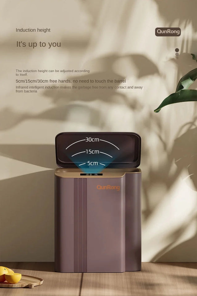 12-14-17-20L Smart Trash Can Automatic Sensor Garbage Can For Bathroom Kitchen Garbage Cube Living Room Recycle Bins Home Access Aimak Store