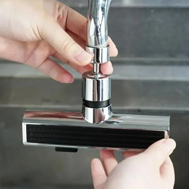 Kitchen Faucet Waterfall Outlet Splash Proof Universal 360° Rotating Bubbler 3 Modes Multifunctional Water Tap Nozzle Extension Aimak Store