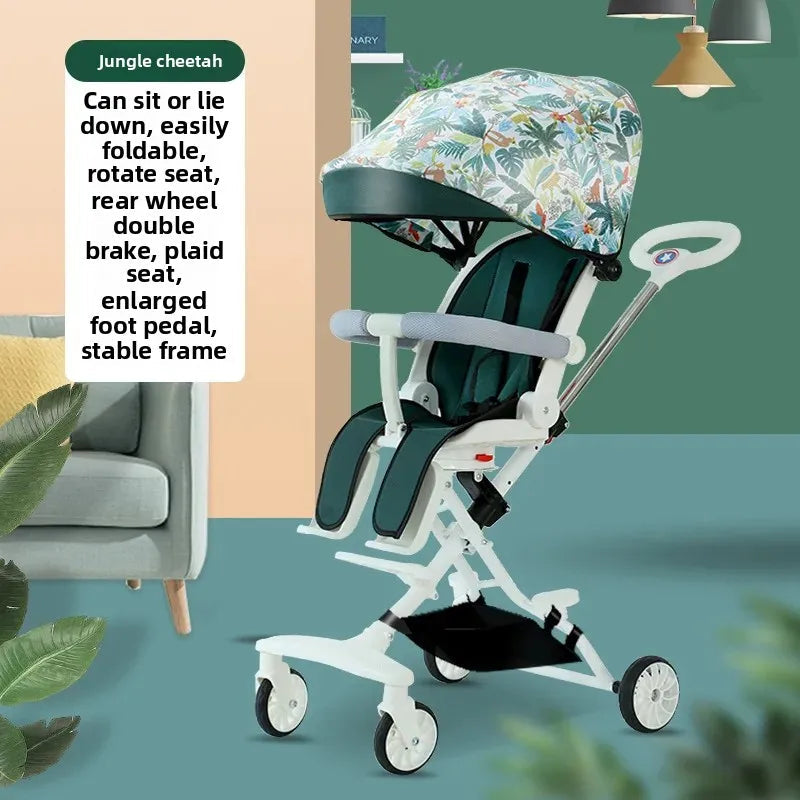 Ultra-light Foldable Baby Stroller Child High Viewpoint Sit-Lie Baby Pushchair Infant Pram Toddler Walker Kids Wheelbarrow Aimak Store