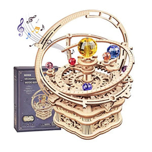 Robotime Rokr Music Box 3D Puzzle Wooden Model Kits Mechanical Building Craft Kits for Children Kids - AMK51 Starry Night Aimak Store