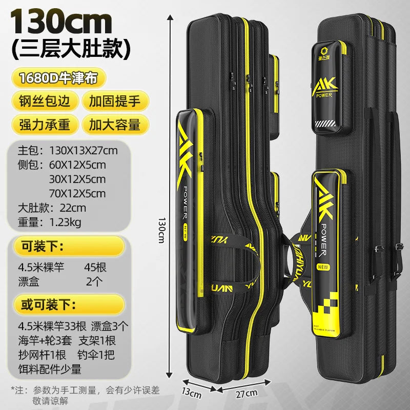 YUZHIYUAN 2025 New Fishing Rod Bag Lightweight Waterproof Wear-resistant Sea Rod Bag Special Fishing Big Belly Storage Bag Aimak Store