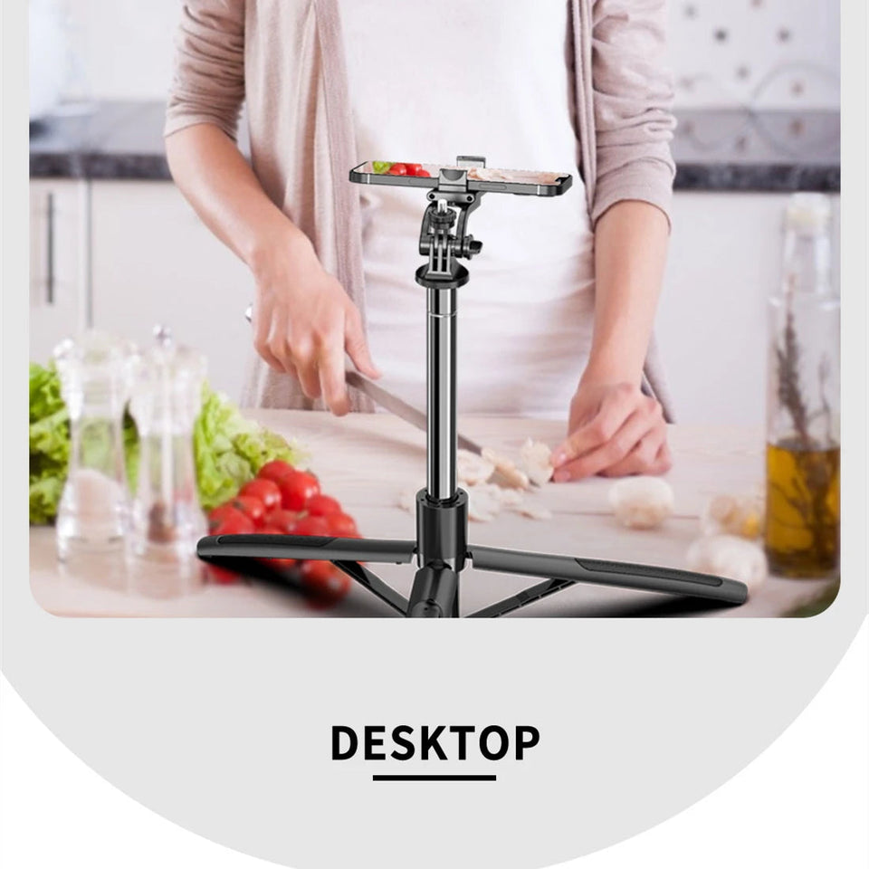 4 in 1 Wireless Bluetooth Selfie Stick 1580mm With Double Fill Light Foldable Tripod Monopod For Gopro Action Cameras Smartphone Aimak Store