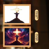 Jesus LED Light Painting Home Decoration Light Painting Photo Frame Led Night Light Room Decor Christmas Gifts Moon Lamp Aimak Store