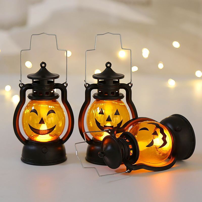 Halloween Oil Lamp Portable Pumpkin Lantern Skull Decoration Aimak Store