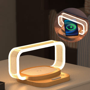 Wooden Mobile Phone Wireless Charger Small Night Lamp Aimak Store
