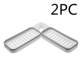 631 Wall Hanging Rotatable Soap Dish Bathroom Corner Dual Purpose Shelf Aimak Store