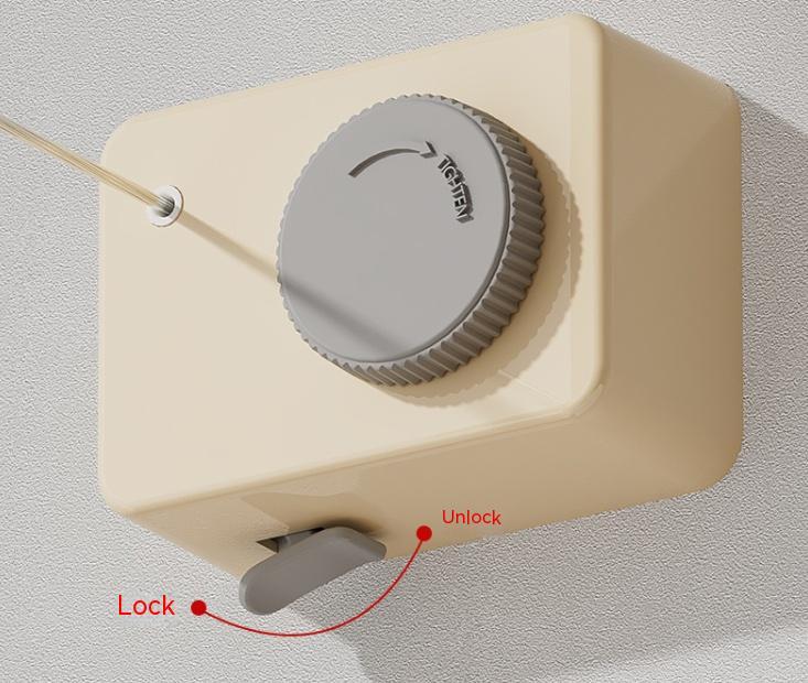 Invisible Retractable Clothesline Indoor Punch-free Bathroom Bathroom Drying Rack Balcony Shrink Cool Clothes Aimak Store