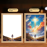 Jesus LED Light Painting Home Decoration Light Painting Photo Frame Led Night Light Room Decor Christmas Gifts Moon Lamp Aimak Store
