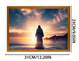 Jesus LED Light Painting Home Decoration Light Painting Photo Frame Led Night Light Room Decor Christmas Gifts Moon Lamp Aimak Store