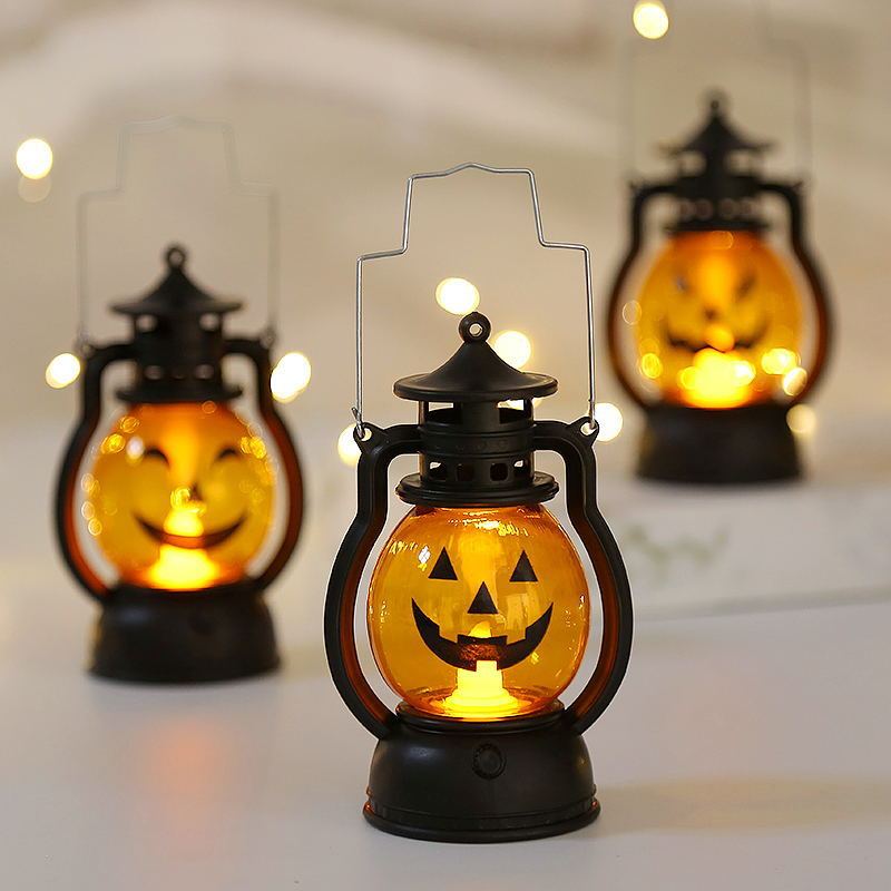 Halloween Oil Lamp Portable Pumpkin Lantern Skull Decoration Aimak Store