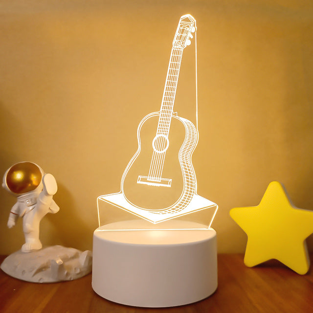 3D Light Colorful Touch Remote Control LED Visual Light 3D Small Table Lamp Aimak Store