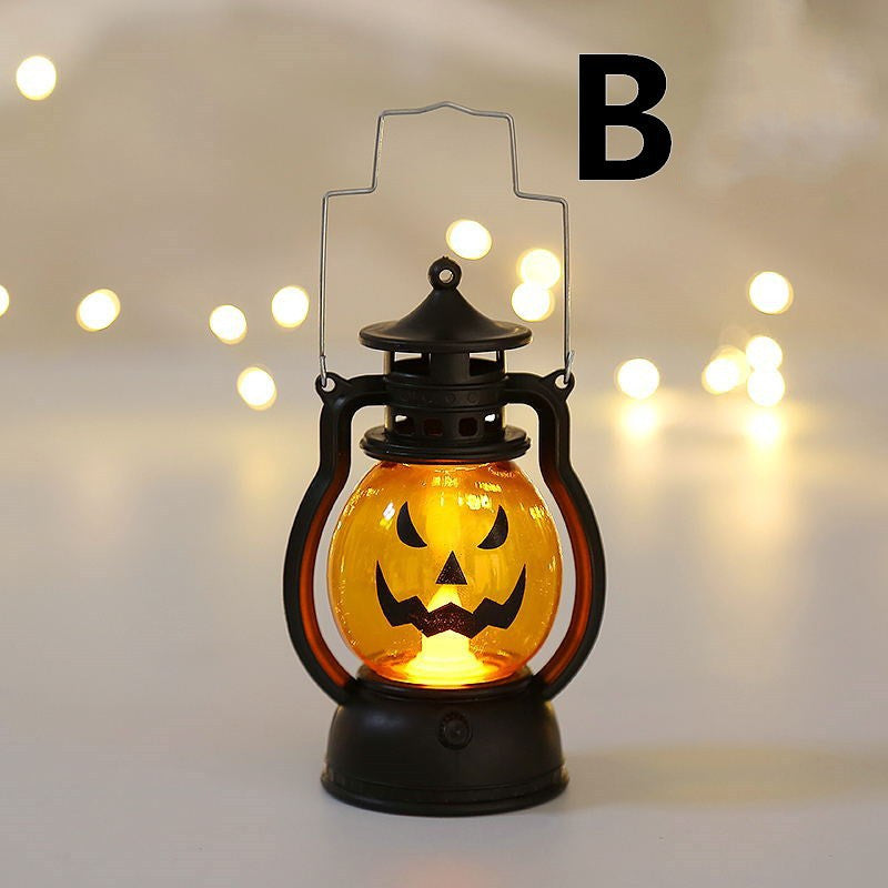Halloween Oil Lamp Portable Pumpkin Lantern Skull Decoration Aimak Store