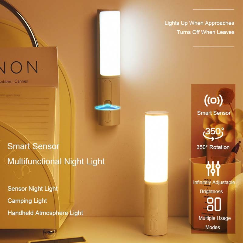 New Style Smart Human Body Induction Motion Sensor LED Night Light For Home Bed Kitchen Cabinet Wardrobe Wall Lamp Aimak Store
