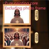 Jesus LED Light Painting Home Decoration Light Painting Photo Frame Led Night Light Room Decor Christmas Gifts Moon Lamp Aimak Store