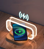 Wooden Mobile Phone Wireless Charger Small Night Lamp Aimak Store