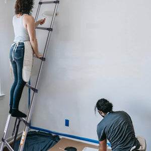 DayPlus 3.2-6.2M Telescopic Ladder with Roof Hook Kit Aluminium Portable Multi-Purpose Folding Portable Heavy Duty Extendable Aimak Store