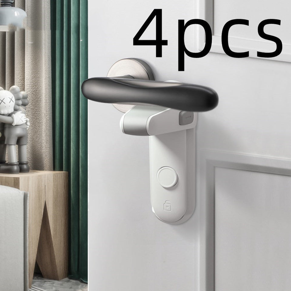 Children's Door Lever Lock Opening Artifact Anti-cat Anti-pet Room Easy To Install And Use Aimak Store