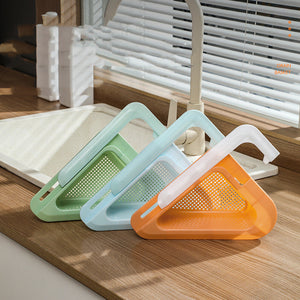 Telescopic Triangular Draining Basket Free Perforation Hanging Creative Kitchen Tools Aimak Store