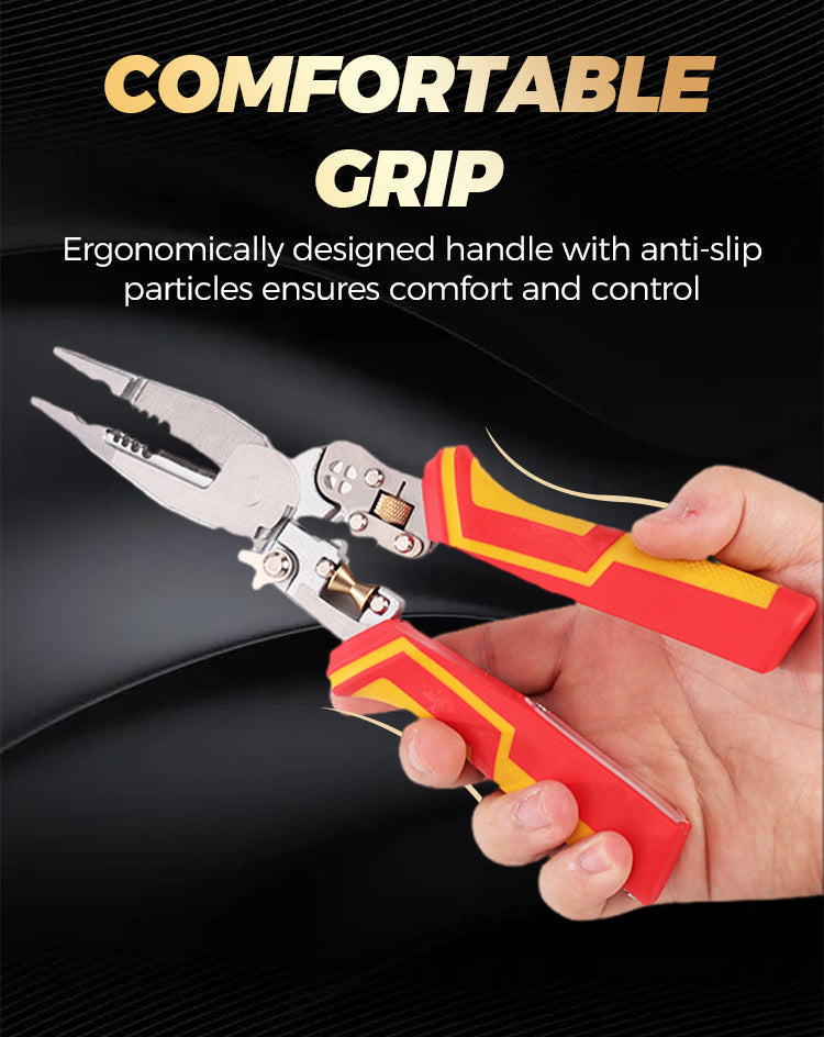 8-in-1 Multi-function Wire Stripper Electricians Voltage Testing Cable Cutting Scissors Crimping Pliers Aimak Store