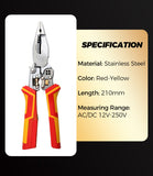 8-in-1 Multi-function Wire Stripper Electricians Voltage Testing Cable Cutting Scissors Crimping Pliers Aimak Store